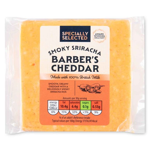 Specially Selected Smoky Sriracha Barber's Cheddar 200g